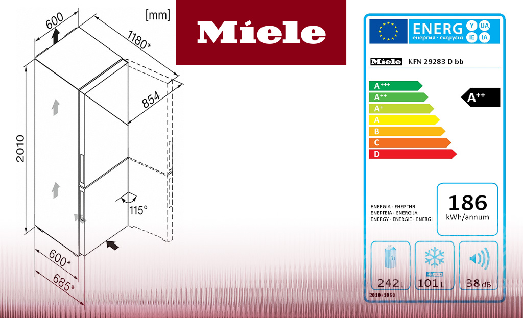 Обзор на холодильник Miele KFN29283DBB