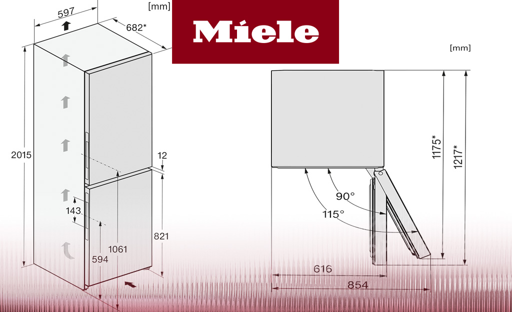 Схема встраивания Miele-KFN4795DDbb